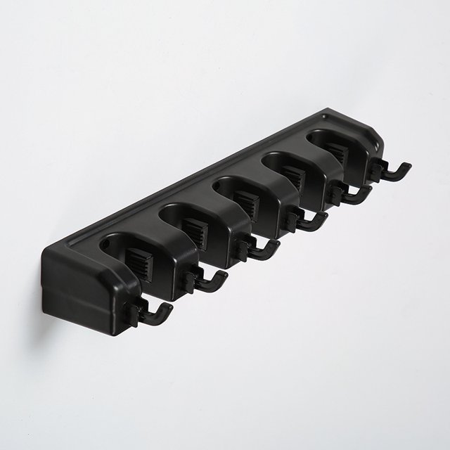 Soporte para fregona y escoba, soporte de pared resistente para escoba, organizador de herramientas o montado en la pared para el hogar, jardín, garaje y almacenamiento