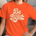 thumbnail image 3 of Smartprints Be the Light Inspirational Women's T-Shirt Orange, Cotton, S, 3 of 4