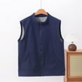 thumbnail image 2 of HAiming Fleece Lined Plus Size Vest Jackets for Women Casual Sleeveless Stand Collar Coats Warm Clothes, 2 of 5