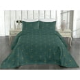 thumbnail image 2 of Ambesonne Art Deco Quilted Bedspread Set 3 Pcs, Teal Design Classic Scales, Twin, Teal and Sand Brown, 2 of 4