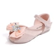 thumbnail image 6 of Linfrsh Mary Jane Heels Girls Dress Shoes Low Heel Princess Flats Flower Wedding Party Glitter Shoes for Kids Toddler(Pink,Size8.5), 6 of 7