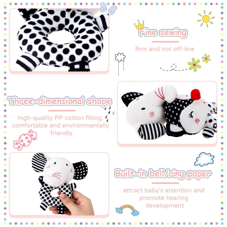 Sixwipe Baby Rattle Toys, 2-Piece Soft Plush Set photo 7