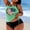 SwimwearA724-Mint Green, variant on LEKWK Plus Size Tankini Swimsuits for Women Two Piece Usa Flag Print Loose Fit Bathing Suits Tummy Control Patriotic Summer Vacation Swimwear