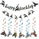 thumbnail image 2 of Pancarta de feliz cumpleaños con temática de motocicleta, suministros para fiesta de Motocross, decoraciones de cumpleaños, 2 of 5