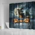 thumbnail image 4 of Happy Halloween Brussels Griffon Witch Pumpkins Bats Shower Curtain Griff Dog Lover Waterproof Bathroom Bathtub Curtain - 13012, 4 of 5