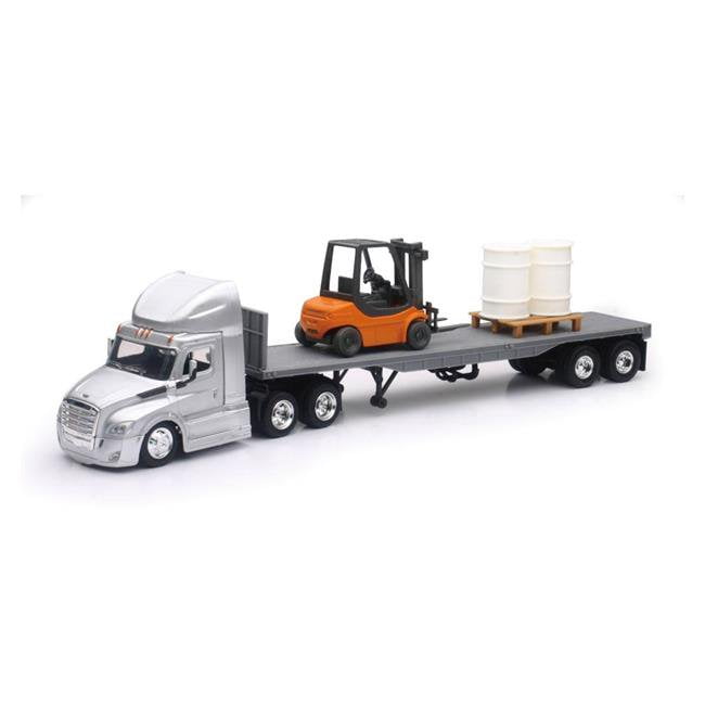 toy flatbed truck with forklift