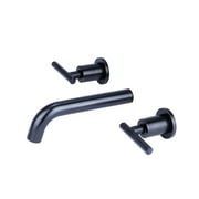 MODERN WALL MOUNT 2 HANDLE LAV FAUCET - OIL RUBBED BRONZE