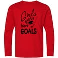 thumbnail image 3 of Inktastic Girls Gotta Have Goals Hockey Player Long Sleeve Youth T-Shirt, 3 of 5