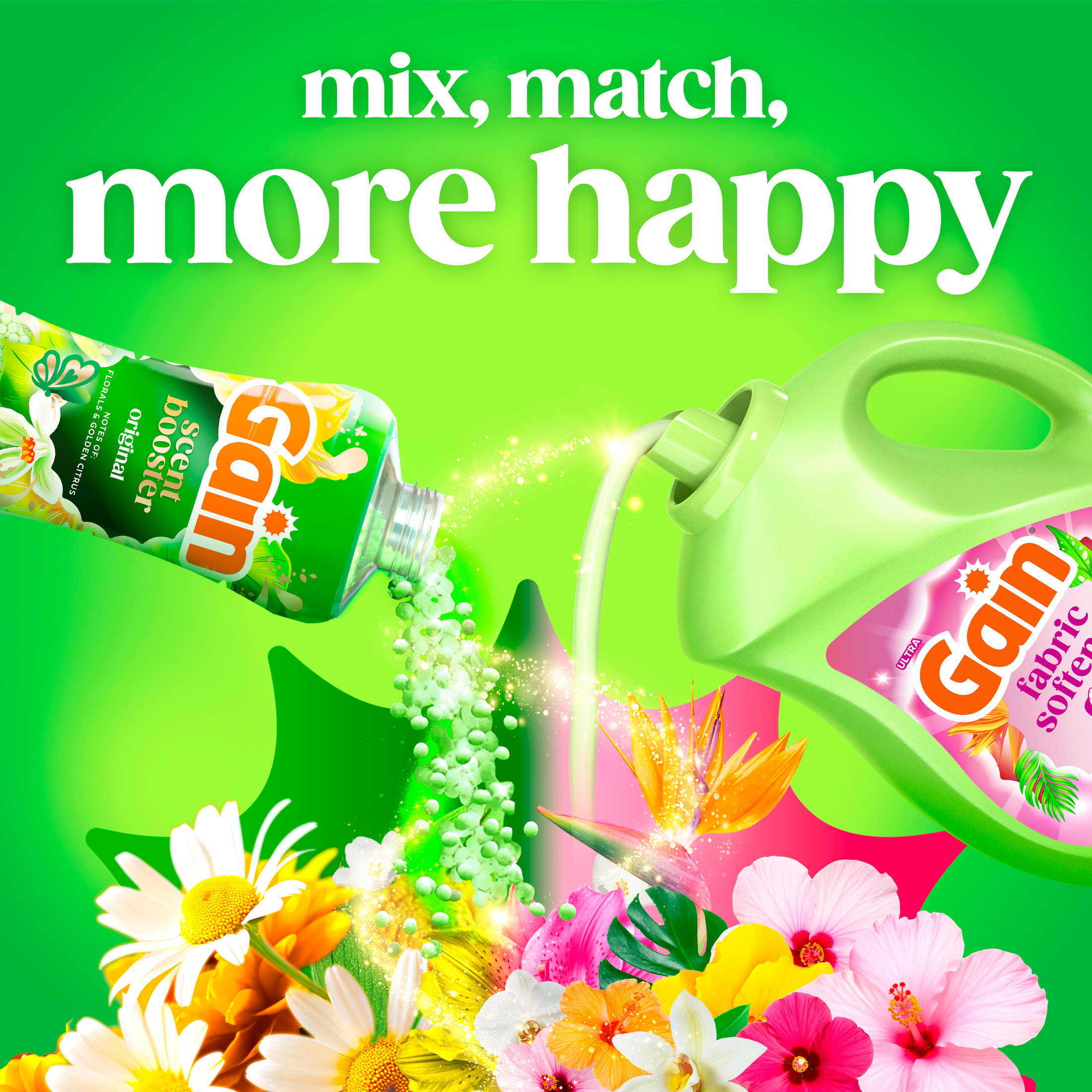 Gain Liquid Fabric Softener, Happy Hibiscus Scent, 100 fl oz photo 7