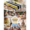 thumbnail image 5 of Yellow Black Stripe Table Cloth, Modern Abstract Art Coarse Striped Waterproof Tablecloth for Rectangle Tables, Reusable Washable Fabric Table Cover for Restaurant Kitchen Dining Tables 60"x102", 5 of 6