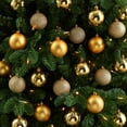 thumbnail image 3 of NearlyNatural D1055-GL 2,5 Po. Ensemble d'Ornements Incassables de Noël avec Conteneur de Rangement Réutilisable, Or - 30 Unités, 3 of 9