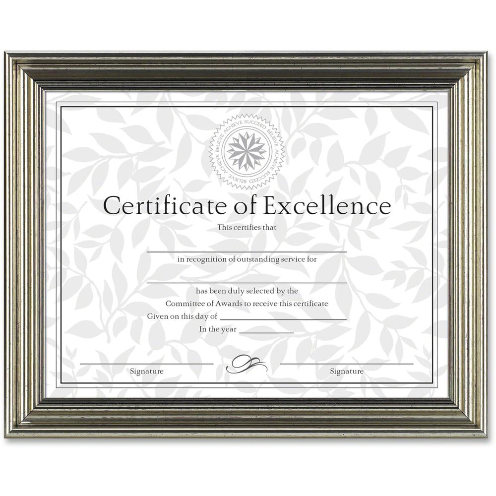 Black Certificate Graduation Document Frames with Silver Accents 8.5x11 