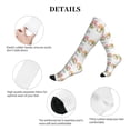 thumbnail image 5 of Lsque Cactus Gnome Pattern Sport Compression Socks for Men & Women 15-20 mmHg Knee High Nurse Pregnant Running Medical and Travel Athletic, 5 of 6