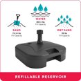 thumbnail image 4 of CorLiving Heavy Duty Plastic Refillable 22L Patio Umbrella Base, 4 of 4