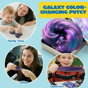 Joyfy 4.2oz Galaxy Color Changing Putty Non Sticky Water Slime for Kids Adults Fidget Toys, Great Sensory Experience, Stress Relief Gift, Therapy Liquid Mud