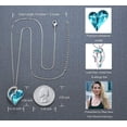 thumbnail image 4 of HZKAICUN Infinity Love Heart Pendant Necklace Birthstone Crystal Jewelry Gifts for Women, Silver-tone, 18"+2", 4 of 6