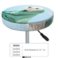 thumbnail image 4 of Bingfone14 inch Padded Round Bar Stool Cover Cushion with Elastic Fabric Round Chair Seat - Dog Wrapped in Towel, 4 of 7