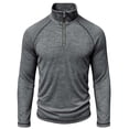 thumbnail image 5 of Eiyaclvo Quarter Zip Pullover Sweater for Men Fall Winter Long Sleeve 1/4 Zipper Stand Collar Sweater Top Underwear Dark Gray XXXL, 5 of 8
