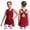 Burgundy, variant on vastwit Girls Rhinestones Cutout Sleeveless Lyrical Dance Dress Figure Skating Performance Ballet Latin Jazz Dancewear Orange 6