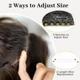 thumbnail image 4 of DssengInvisible Wire Hair Extensions with Transparent Headband Adjustable Size 4 Secure Clips Long Wavy Highlight Hairpiece 20 Inch Balayage Dark Brown to Chestnut for Women, 4 of 7