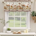 thumbnail image 3 of 2 Pack Valances for Windows, Vintage Mushroom Window Valances for Living Room/Bedroom/Bathroom, Spring Floral Retro Art Pastoral Botanical Light Filtering Kitchen Curtain Valance 42"W x12" L, 3 of 9