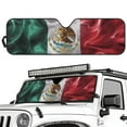 thumbnail image 2 of Uorisanigo Windshield Sun Shade for Wrangler JK JKU JL JLU 1997-2024,Window Sun Visor for UV Rays & Heat Protection,3D Mexican Flag Windshield Sunshade,Easy to Install and Store, 2 of 7