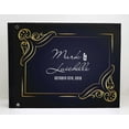 thumbnail image 3 of Darling Souvenir Black Victorian Frame Printed Wedding Guest Book Hardbound Cover Sign In Book Registry Scrapbook-7 x 9 Inches, 3 of 5