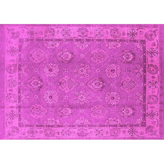 Ahgly Company Indoor Rectangle Oriental Pink Traditional Area Rugs, 5' x 7'