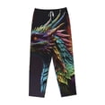 thumbnail image 6 of Uemuo Dragon with Colorful Tail Pattern Women's Wide Leg Palazzo Lounge Pants with Pockets Light Weight Loose Comfy Casual Pajama Pants-X-Large, 6 of 9