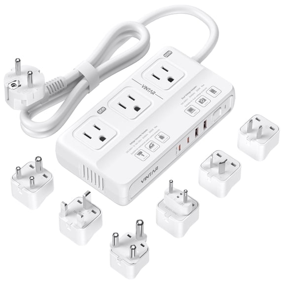 220V to 110V Voltage Converter, VINTAR 2000W Universal Travel Adapter Voltage Converter US to Europe, International Step Down Transformer Power Converters Adapter Combo for EU UK JP AU in SA
