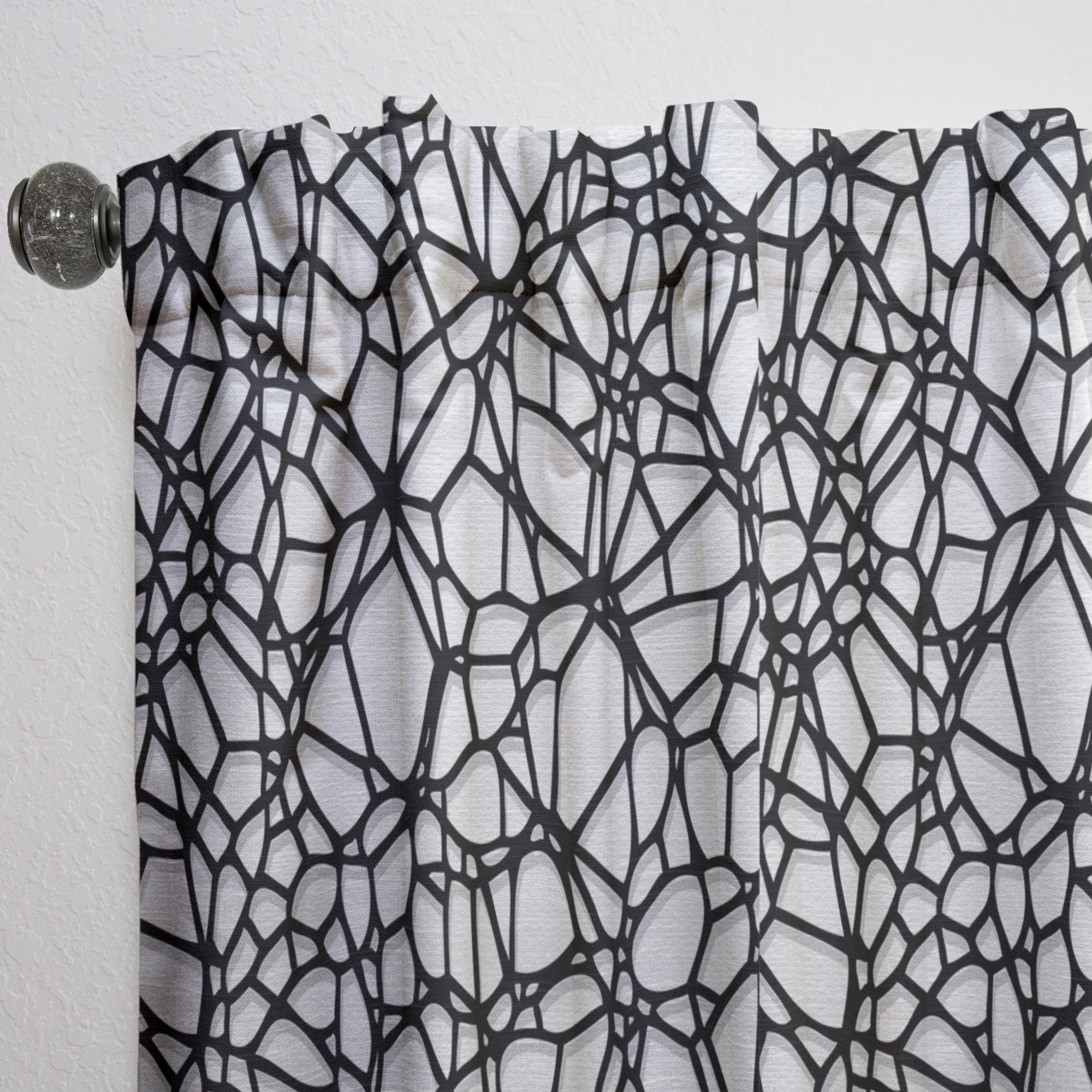 Designart 'Abstract Pattern Mosaic' Modern & Contemporary Curtain Panel