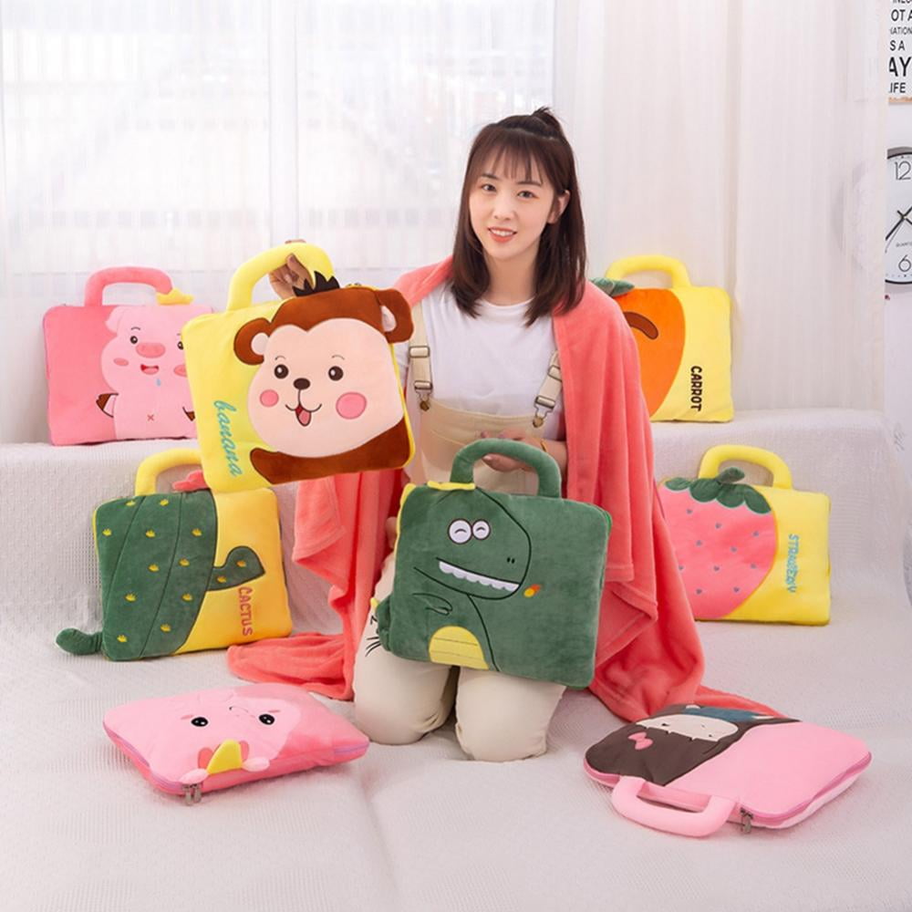 2 in 1 Plush Travel Bag Pillow Blanket for Kids UK Ubuy