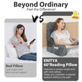 thumbnail image 3 of Almohada de lectura ENITYA para cama y sentado con bolsillos de almacenamiento, 3 of 8