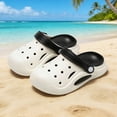 thumbnail image 2 of Krdevn Kids' Solid Color Clogs Lightweight Breathable Hollow Out Non-Slip Summer Beach Slip-On Casual Sandals,Sizes 3-4 Years, 2 of 4