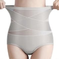 thumbnail image 1 of CHAO Braguitas moldeadoras de cintura alta para mujer, moldeadoras de realce de glúteos y control del abdomen, talla XL, color gris, 1 of 3