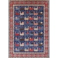 thumbnail image 1 of Ahgly Company Machine Washable Indoor Rectangle Industrial Modern Plum Purple Area Rugs, 5' x 8', 1 of 7