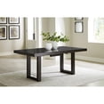 thumbnail image 6 of Bowery Hill Modern Hardwood Solids Dark Grayish Brown Dining Extension Table, 6 of 7