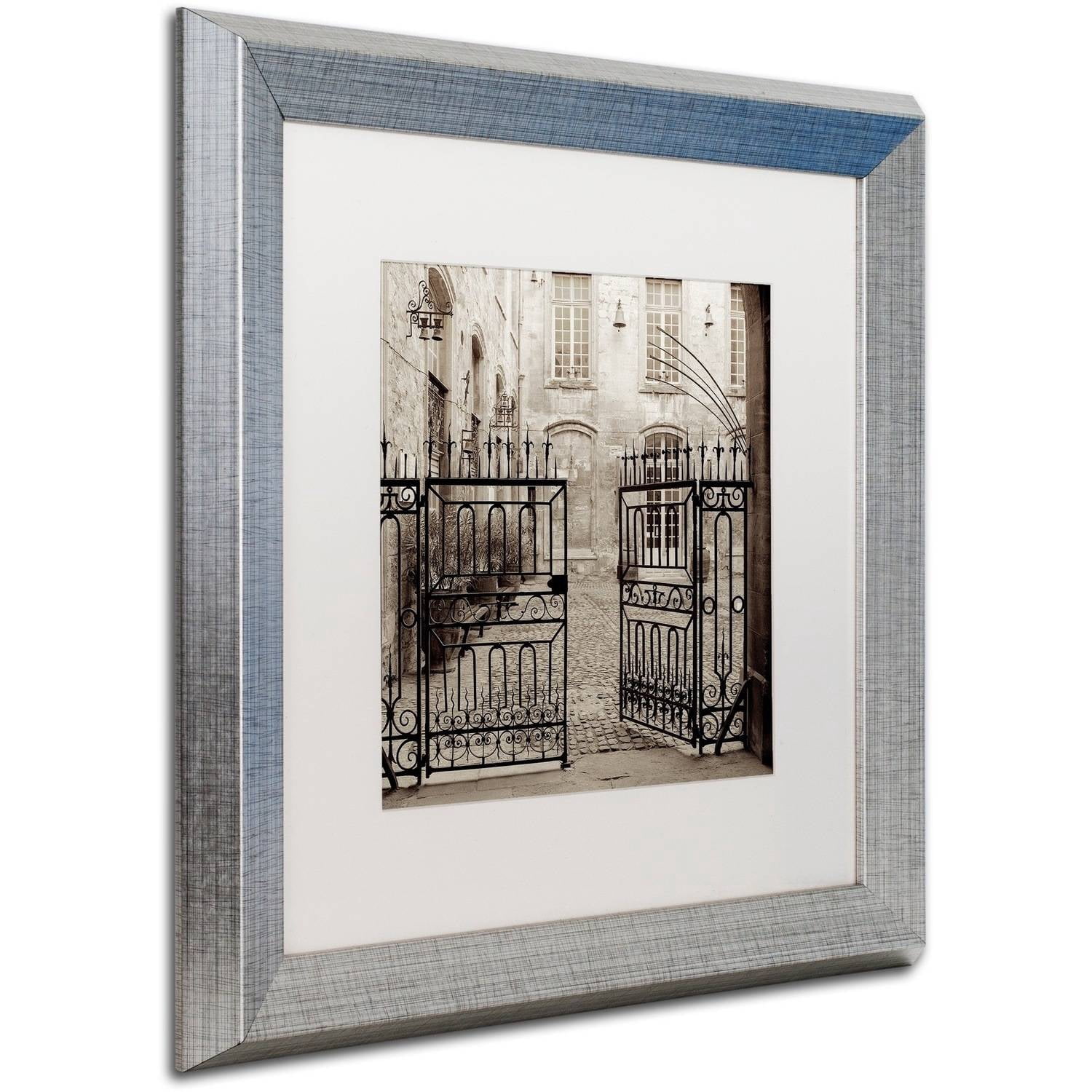 Trademark Fine Art "Avignon II" Canvas Art by Alan Blaustein, White Matte, Silver Frame