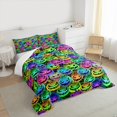 thumbnail image 3 of Manfei Horror Pumpkin Full Size Comforter Sets for Teens, Neon Green Bedding Comforter Set, Kids Sugar Halloween Theme Bedding Sets, Luxury Bedroom Decor, 3-Piece, 3 of 8