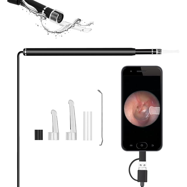 Ear Cleaning Camera, Ear Wax Removal Otoscope for Android and Windows,Ear Endoscope with LED Lights,Ear Cleaning Camera with Ear Spoon,Easy to Use for Adults/Kids/Pets
