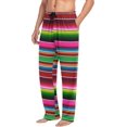 thumbnail image 4 of GZHJMY Mexican Serape Pajama Pants for Men, Lounge Pants Lightweight Men Pajama Bottoms with Drawstring Pockets, Christmas New Year Birthday Gifts, Large, 4 of 6