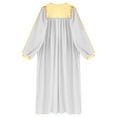 thumbnail image 6 of Linjinx Unisex Adult Choir Robe for Baptism V-neck Long Sleeve Color Block Zipper Gown White L, 6 of 6