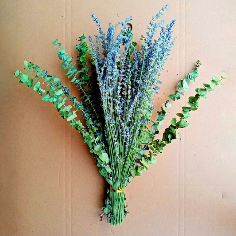 Love's Attachment Eucalyptus Exclusive Blue Bouquet Hand-made Dry Flowers  Immortal Flowers