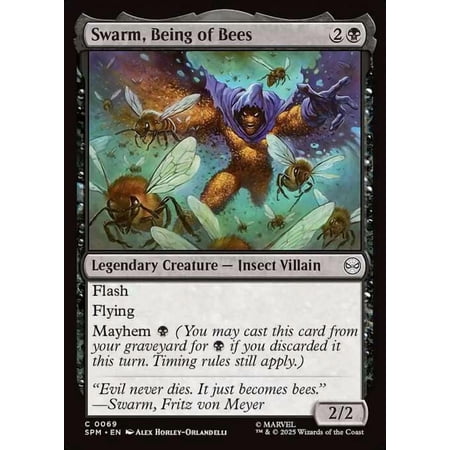 MtG Marvel's Spider-Man Common Swarm, Being of Bees #69