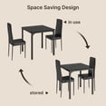thumbnail image 4 of Aiho 3 Pieces Dining Table Set for 2 - Gray, 4 of 7