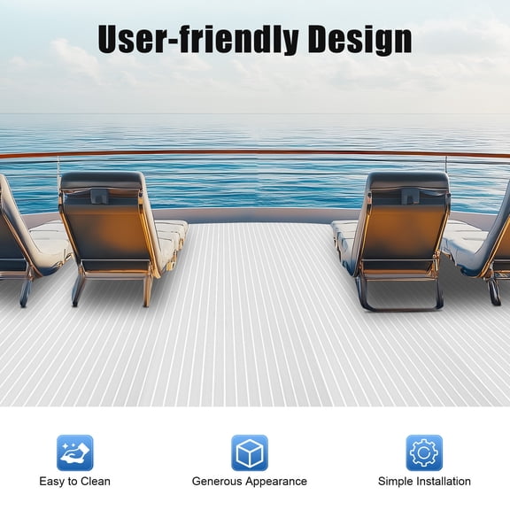 EVA Foam Marine Boat Flooring Faux Teak Decking Sheet Sea Deck Yacht Decking Mat, for Use on RV, Yachts, Floating Docks, Gyms