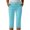 Blue, variant on Drovellove Women's Plus Size Elastic Waist Hiking Pants with Pockets - Stretchy Cropped Pants for Spring and Summer, Regular Fit with Belt Loops for Outdoor Adventures