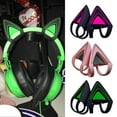 thumbnail image 5 of JZROCKER 1Pair Kitty Cat Ears Pink Green Purple for Kraken V2 Headphones Headsets, 5 of 14