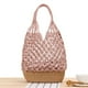 thumbnail image 2 of Bolsa de paja de Embrague Zulema Bolsa de playa de verano de tejido Rosado, 2 of 7
