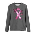 thumbnail image 4 of Dyfzdhu Long Sleeve T-shirt For Women Breast Cancer Awareness Shirt For Long Length Sleeve Tops Crew Neck Sweatshirts Breast Cancer Shirts Casual Top, 4 of 4